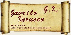 Gavrilo Kuručev vizit kartica